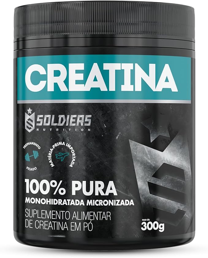 Soldiers Creatina 300g. Creatina Monohidratada Pote 300g Puro