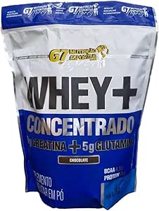 Whey Concentrado com Creatina e Glutamina Pote de 1kg