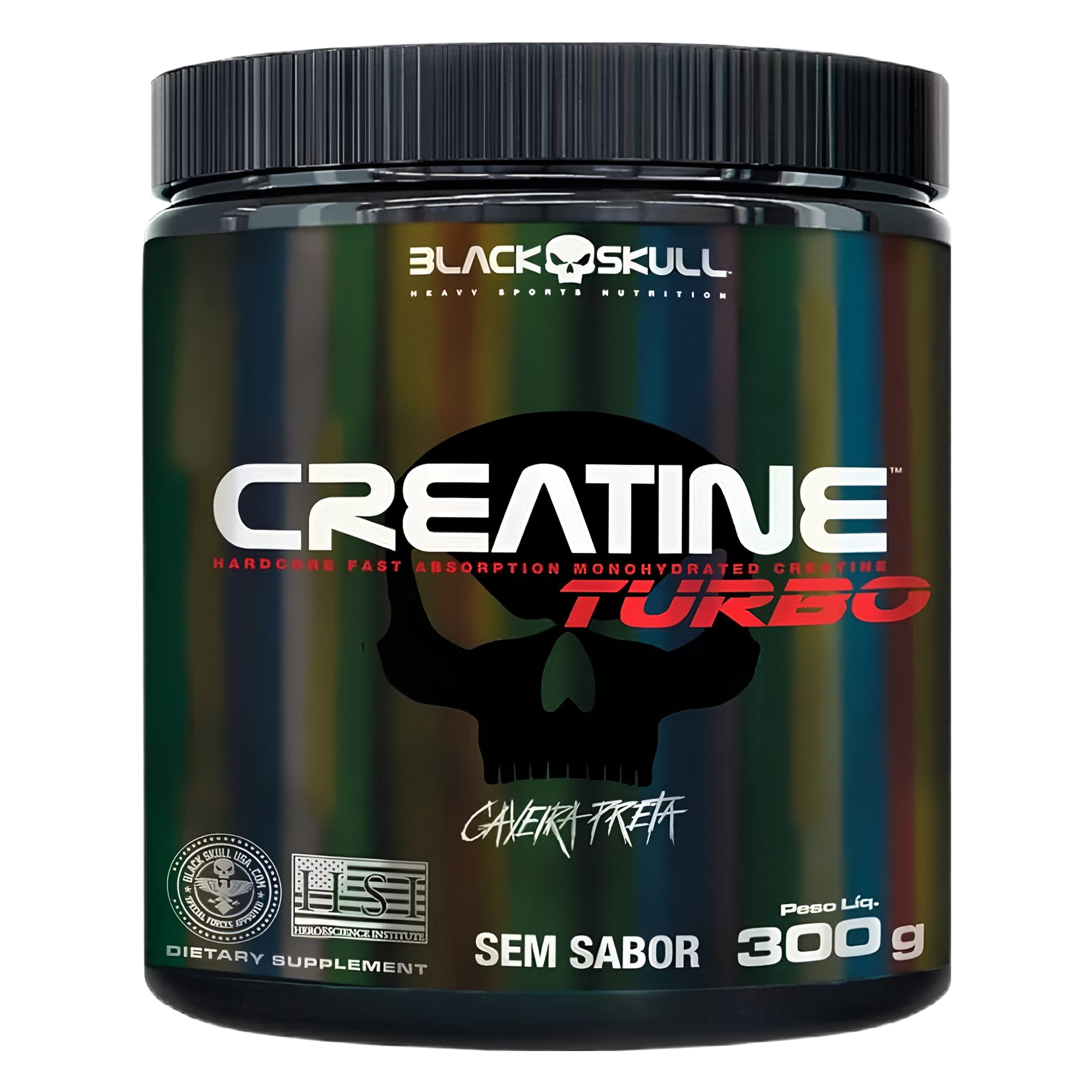 Creatina Turbo Sem Sabor Black Skull - Pote 300g