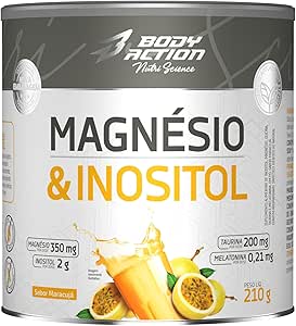 Magnésio e Inositol Bodyaction Sabor Maracujá.
