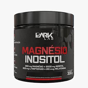 Pote de Suplemento Magnésio Inositol Dark Lab 300g sabor Maracujá para relaxamento e sono