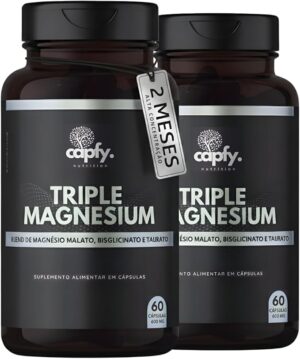Kit 2x Tri Magnésio Malato Taurato Bisglicinato